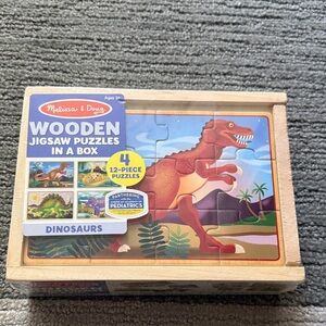 Melissa & Doug Dinosaur Jigsaw Puzzle Set - Red and Brown- unopened